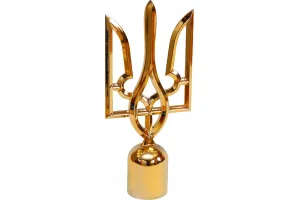Навершя на прапор - пластиковий тризуб металізований під золото
