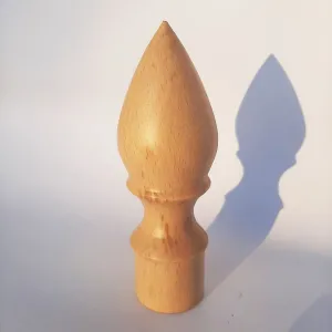 Наконечник піка на древко для прапор дерев'яний світлий