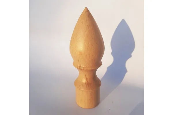 Наконечник піка на древко для прапор дерев'яний світлий