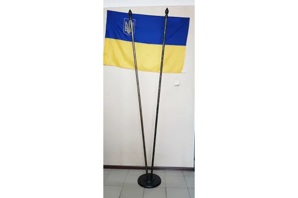 Підставка для прапорів темна двомісна