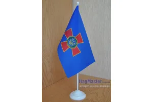 Прапор Національної гвардії України на підставці