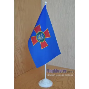 Прапор Національної гвардії України на підставці