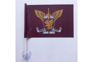 Прапор 95 бригади на присосці в автомобіль