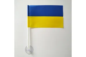 Прапор України в авто присосці в автомобіль