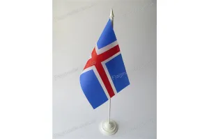 Прапор Ісландії на підставці