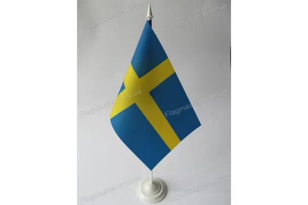 Прапор Швеції на підставці