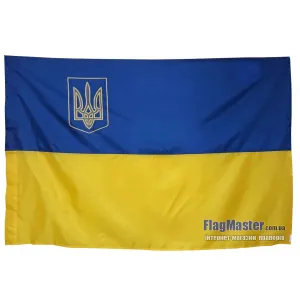 Прапор України з гербом тризубом 135х90 см Прапор України з гербом тризубом 135х90 см