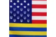 Прапор США авторський з тризубами України