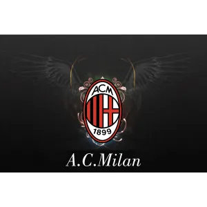 Прапор ФК Мілан футбольний клуб